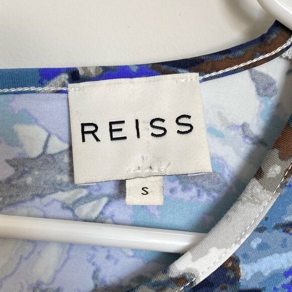 Reiss Blue Floral Midi Dress - Picture 9 of 11